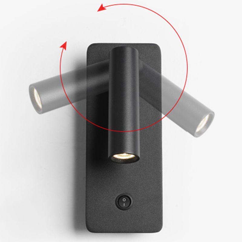 Modern Concise Rectangular LED Wall Light Aluminium Reading Wall Lamp for Bedroom