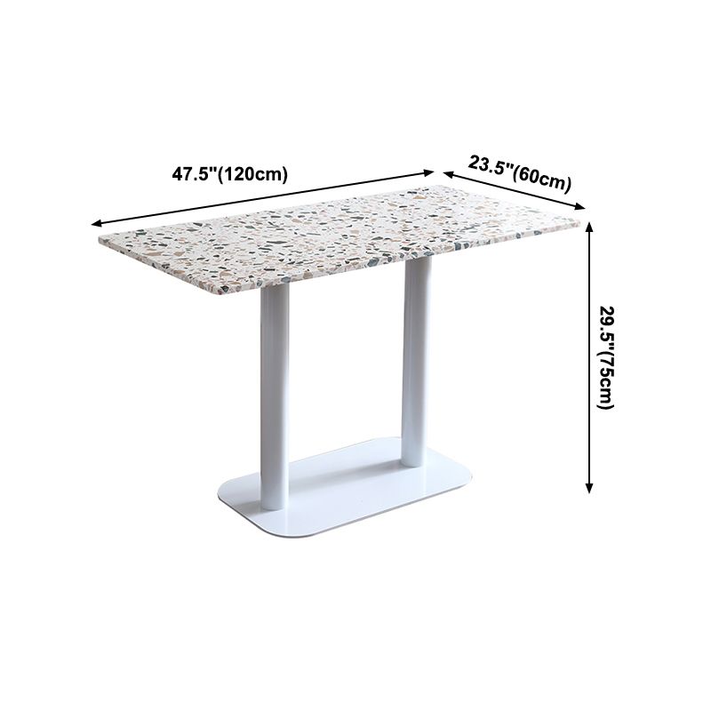 Mesa de comedor de estilo industrial, muebles de hogar de piedra para comedor