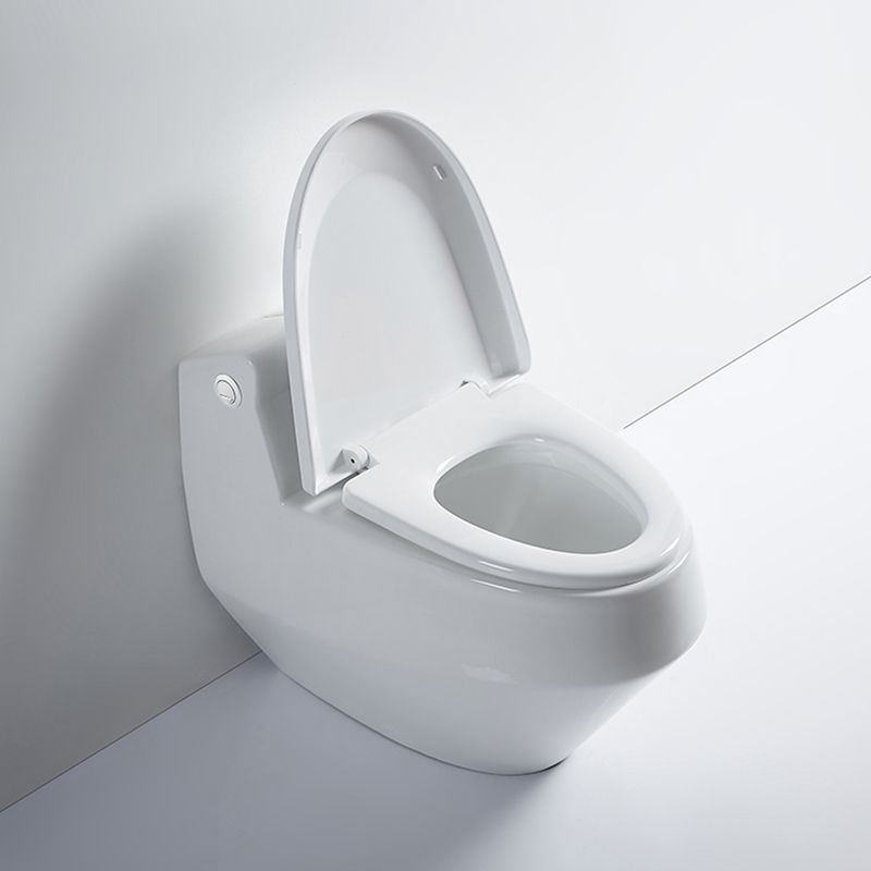 Contemporary Ceramic White Toilet Bowl Floor Mounted Urine Toilet with Seat for Washroom