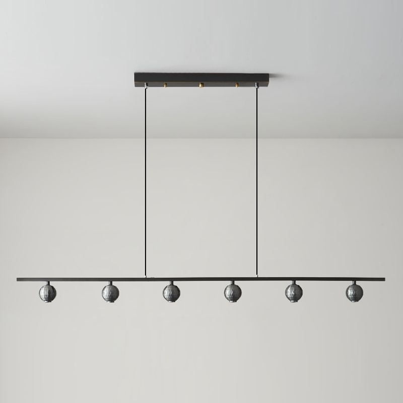 Modern Island Lamp LED Island Hanging Lamp with Metal Shade for Dining Room
