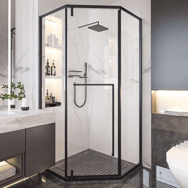 Pivot Transparent Shower Bath Door Tempered Semi-Frameless Shower Door