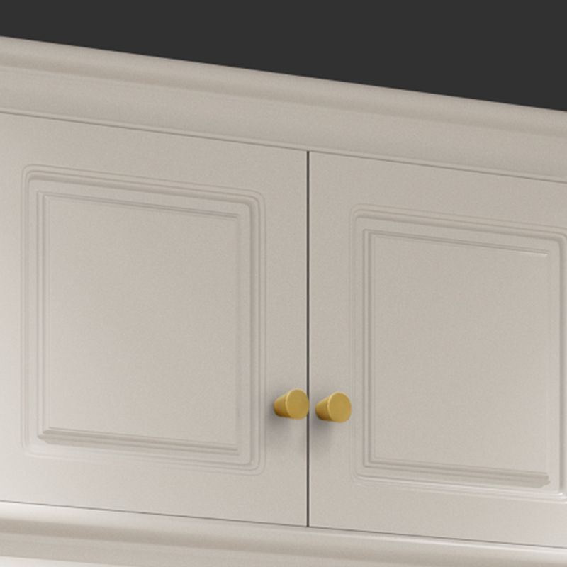 Hinged White Wardrobe Armoire Engineered Wood Wardrobe Closet
