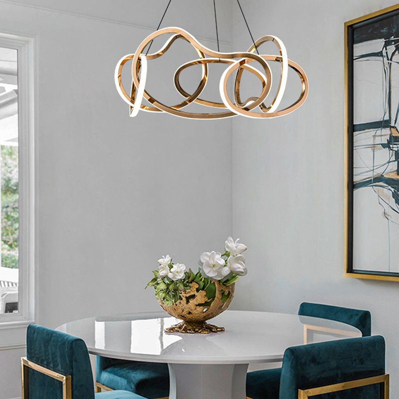 Lámpara lineal lámpara de lámpara de lámpara múltiple LED colgante para dormitorio para dormitorio