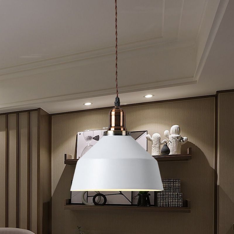 Barn Shade Café Shop Anhänger Beleuchtung Industrie Metallic 1 helle weiße Deckenbehandlung