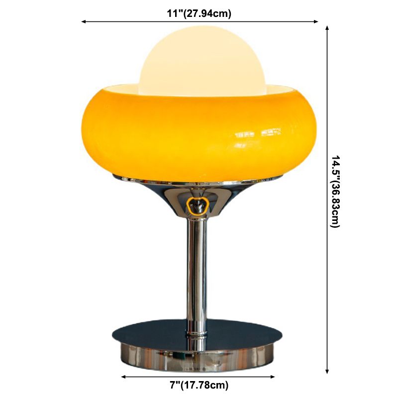 Lampade da comodino Egg Luci da comodino moderne a 1 luce con paralume in vetro per camera da letto