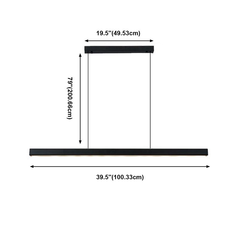 Lámpara de lámpara de techo nórdica LED moderno Luz lineal largo para comedor para comedor