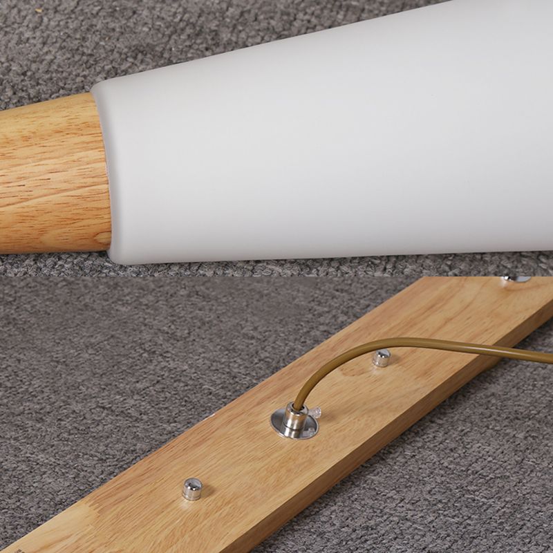 Opal Glass Slim Cone Hanging Light Corridor Simple Style Pendant Lamp in White