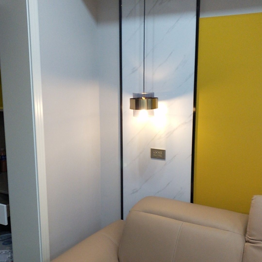 Fumo Cilíndrico gris Pedante Luz hacia abajo Luz de colgante de techo mini Luz en sombra de vidrio