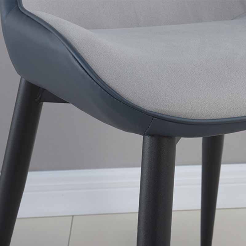 Silla de comedor de metal industrial Sillón de comedor de cuero sintético para uso en restaurantes