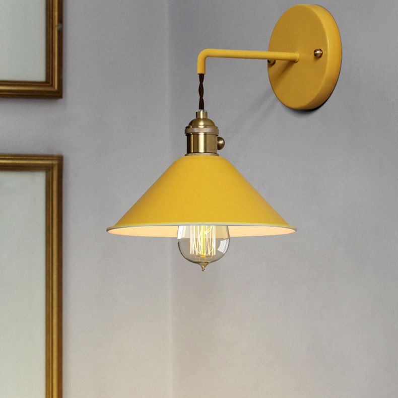 Moderne kreative Kegel Hängende Wandleuchten schmiedeeisere Makkaronwandlampe für Innenräume