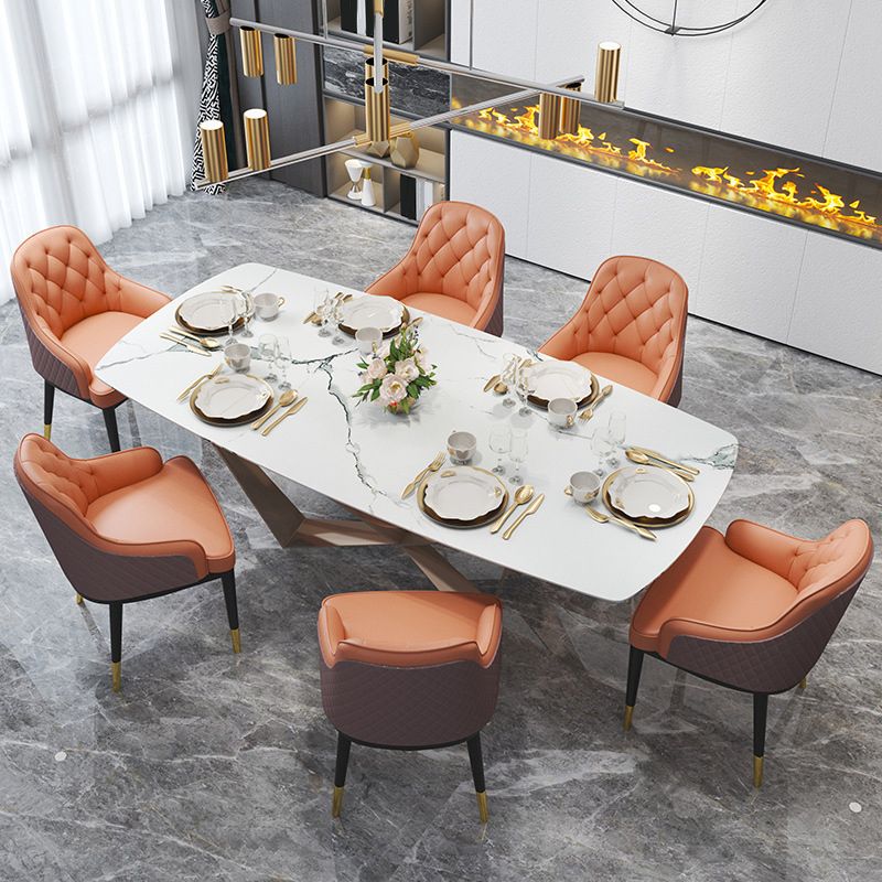 Glam Kitchen Dining Arm Chairs Faux Leather Kitchen Dining Chairs