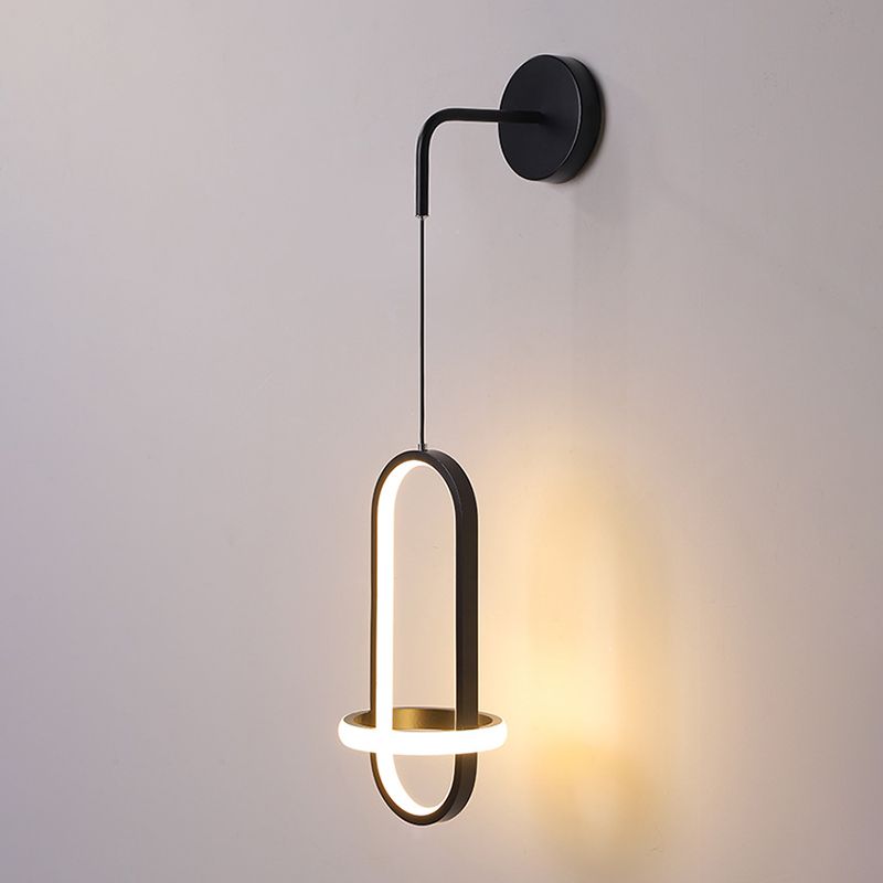 2-Light Modern Wall Mounted Sconce Oval LED Wall Light for Living Room