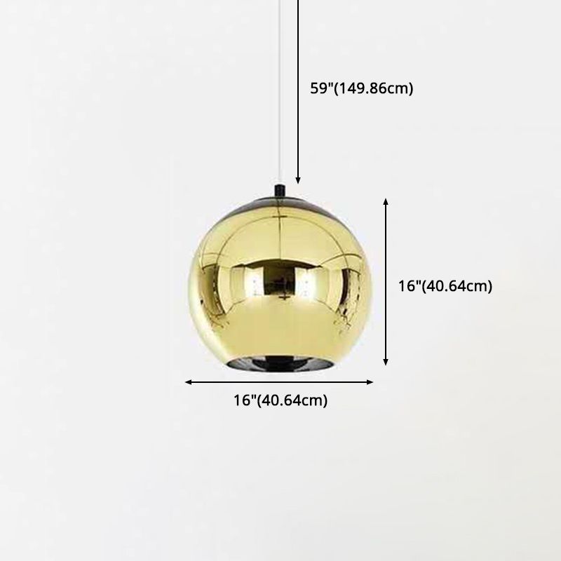 Circles Sphere Pendant Lighting Fixture Modern Style Glass Restaurant Suspension Light