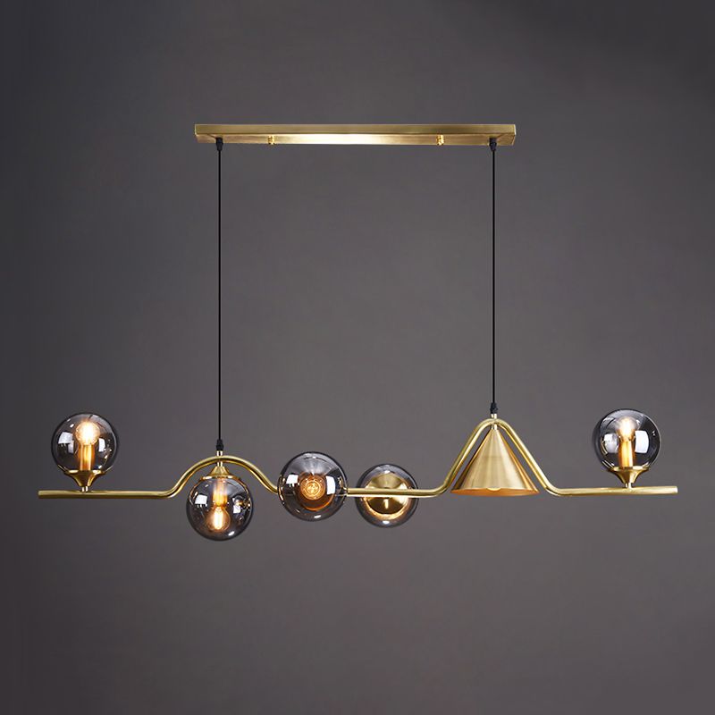 Contemporary Style Spherical Island Lighting Ideas Glass Island Lights