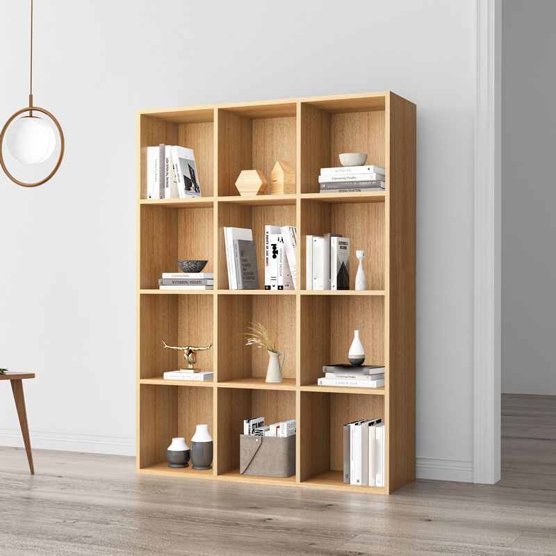Closed Back Bookshelf Contemporary Style  Bookcase for Office Home Study Room