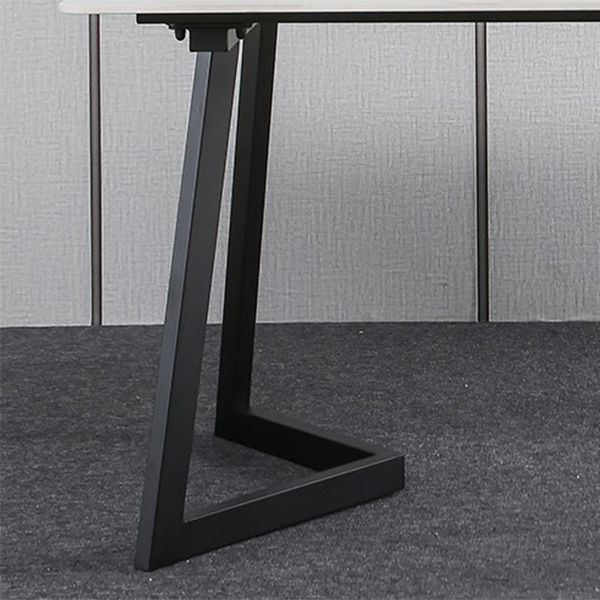 Modern Style Rectangle Dining Table Stone Dining Room Collection for Indoor