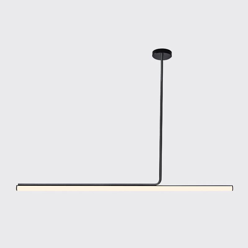 Modern Strip Chandelier Lighting Metal LED Dining Room Island Chandelier