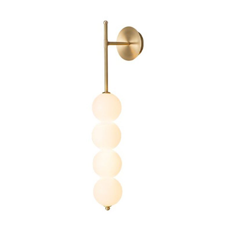 Contemporary Ball Shape Wall Light with Plastic Shade for Living Room