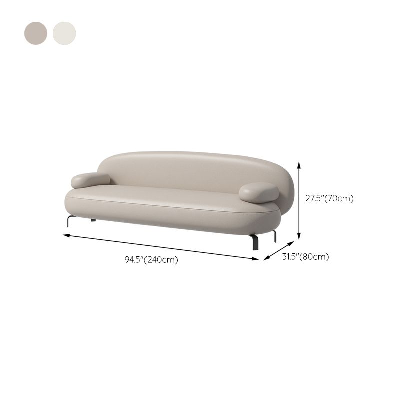 Contemporary Solid Color Sofa 31.49" Wide Pillow Top Arm Sofa