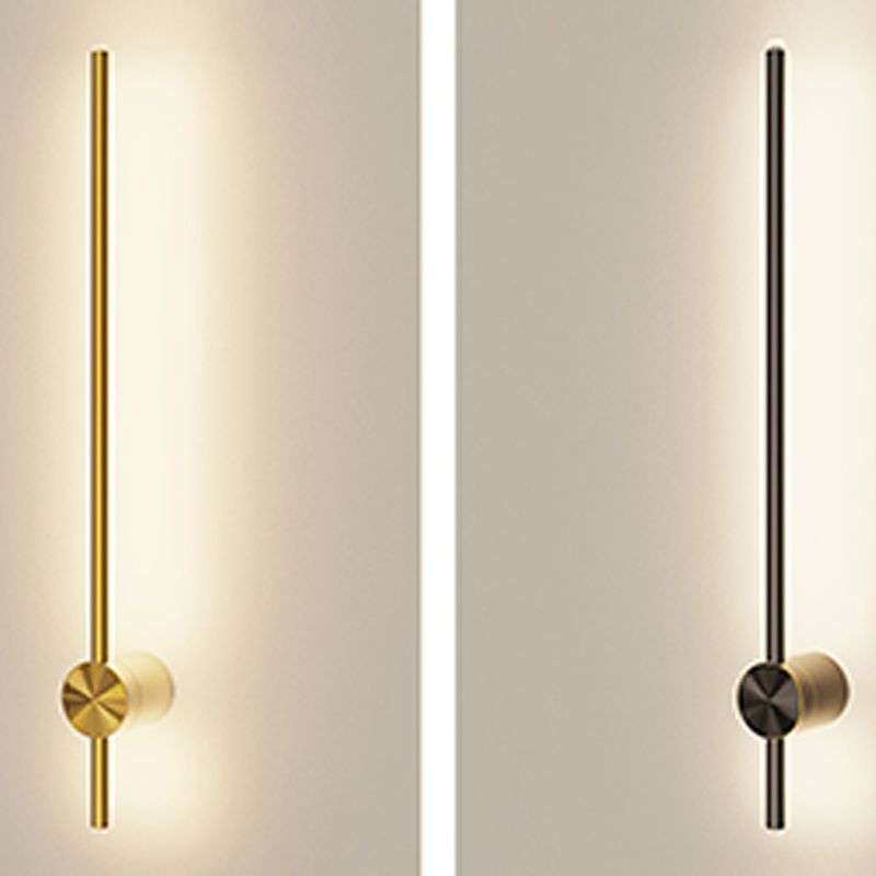 Modern Style Linear Shape Wall Sconce Metal 2 Light Wall Lighting for Bedroom