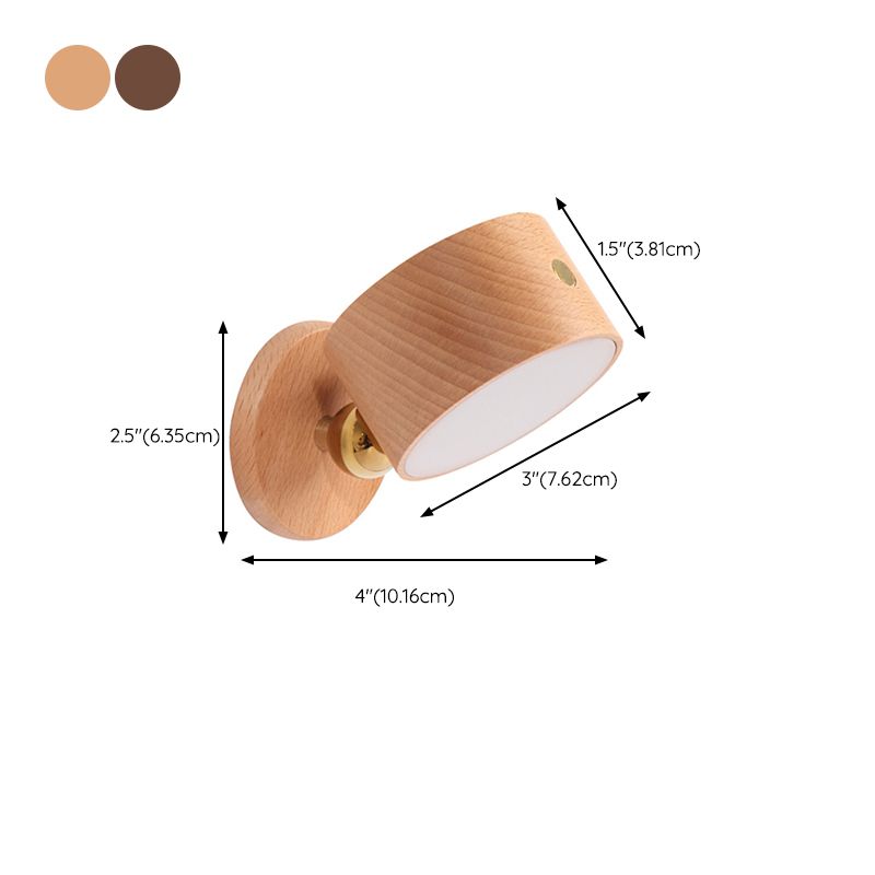 Modern Style Sconce Light Fixtures Wooden Wall Sconce Lighting for Bedroom