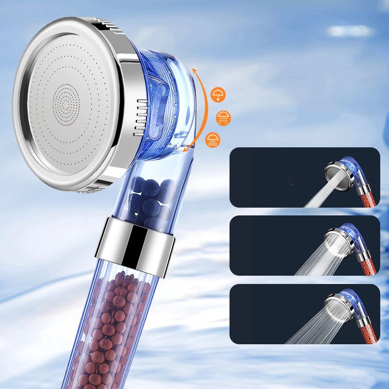 Shower Head Massage 3-Jet Round Adjustable Spray Pattern Shower Head Combo