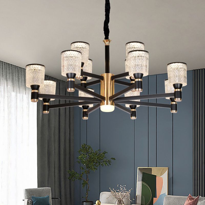Postmodern Simplicity Cylinder Ceiling Chandelier Acrylic Hanging Light for Living Room