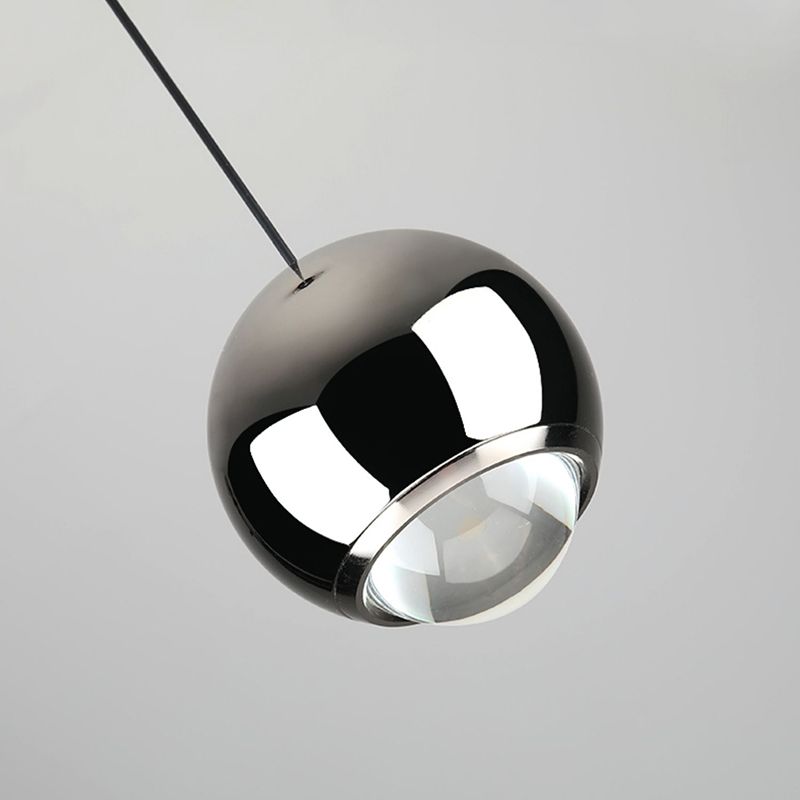 Postmoderne Aluminium -Anhänger Light Globe Form Hanging Anhänger für Wohnzimmer