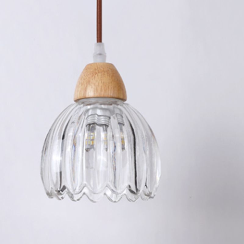 Contemporary Glass Shade Wall Sconce Lighting 1-Light Shade Wall Lamp for Bedroom