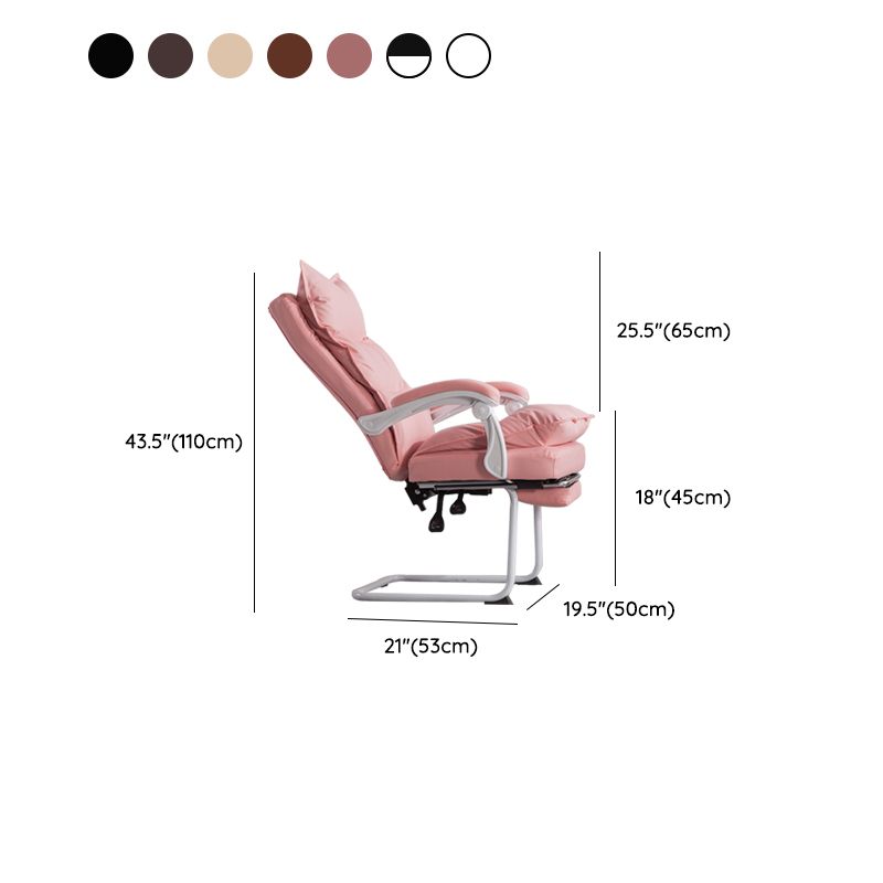 Padded Arms Office Chair Modern Leather No Distressing Ergonomic Desk Chair