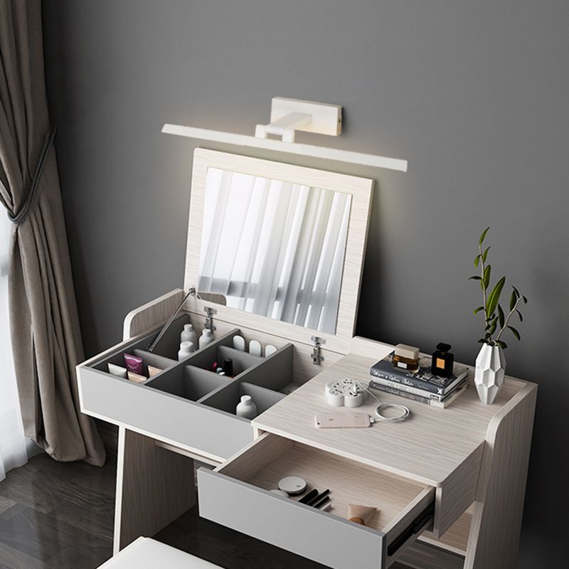 Linear LED Vanity Light Fixtures Modern Minimalist Style Metal Single Vanity Light