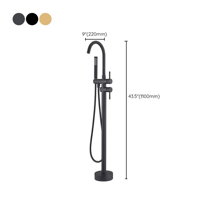 Modern Free Standing Tub Filler Faucet Copper Freestanding Tub Filler Trim