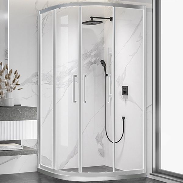 Full Frame Tempered Glass Shower Door Double Sliding Shower Door