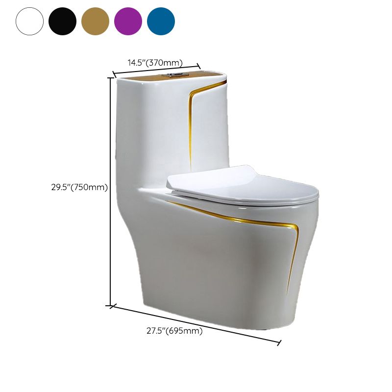 Traditional Siphon Jet Flush Toilet One Piece Urine Toilet for Bathroom