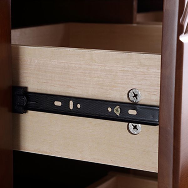 Glam Rubber Wood Storage Chest Home Horizontal Chest with 9 Drawers