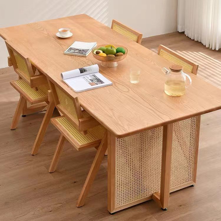 Modern Solid Wood Dining Set 1/2/3/4/5 Pieces Dining Furniture