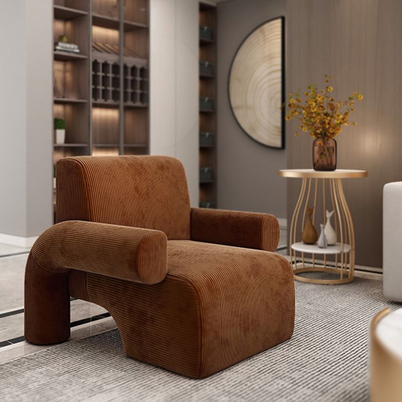 Modern Wool Blend Accent Armchair with Tight Back for Living Room