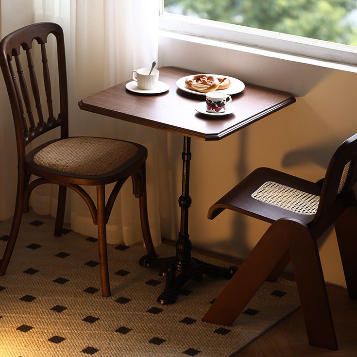 Modern Style Dining Chair Solid Wood Slat Back Side Chair for Dining Room