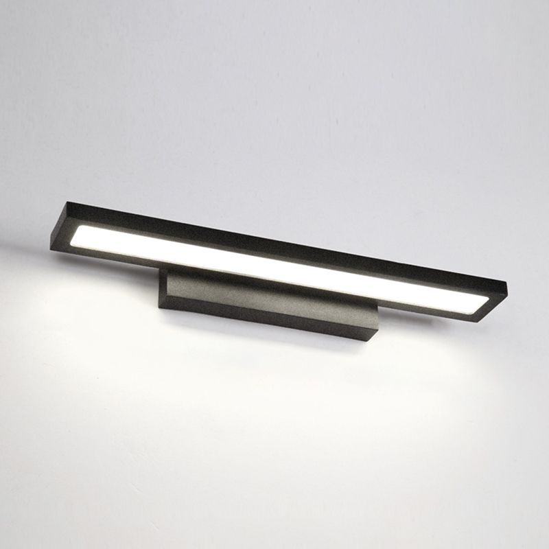 Rectangular Vanity Wall Light Fixtures Modern Minimalist Style Aluminum Single Vanity Light