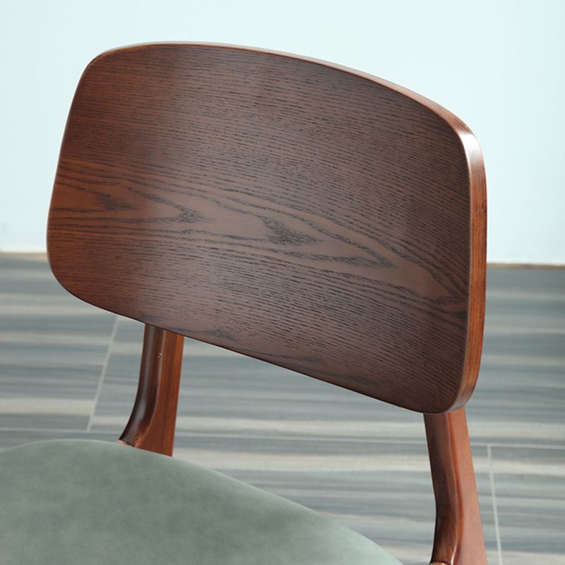 Silla de comedor moderna con respaldo abierto, silla lateral sin brazos de comedor de madera para el hogar