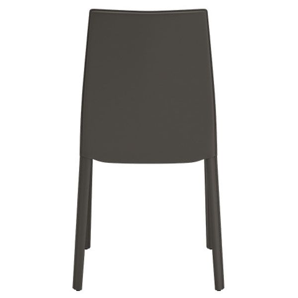 Silla de comedor curvada de cuero contemporánea Silla Parsons para Brasserie