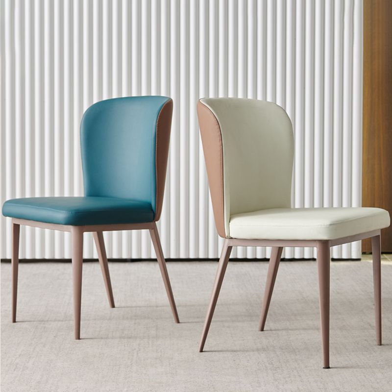 Sillas de comedor contemporáneas que cenan las sillas laterales sin brazos con las piernas del metal