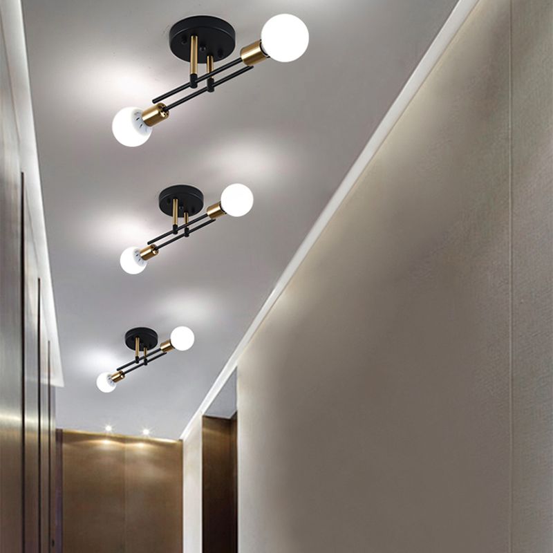 Nordic Style Iron Ceiling Lamp Adjustable Ceiling Light for Living Room