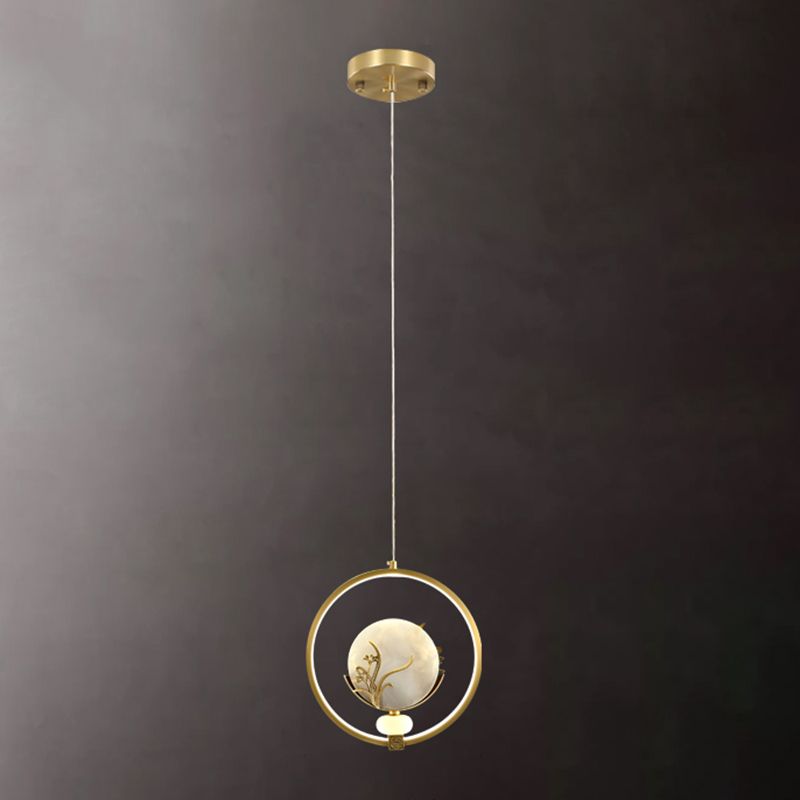 Kit de lampe suspendue en marbre moderne à 1 light