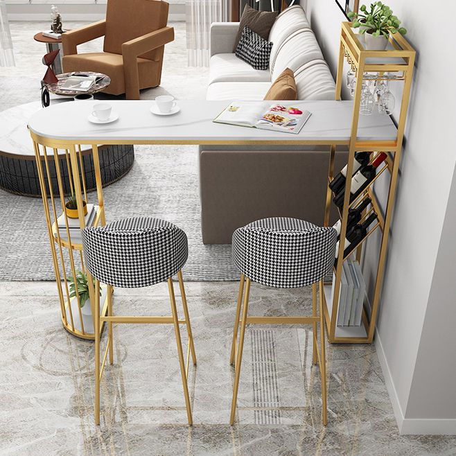 Bucket Bar Stools Metal Low Back Dining Stools with Metal Base