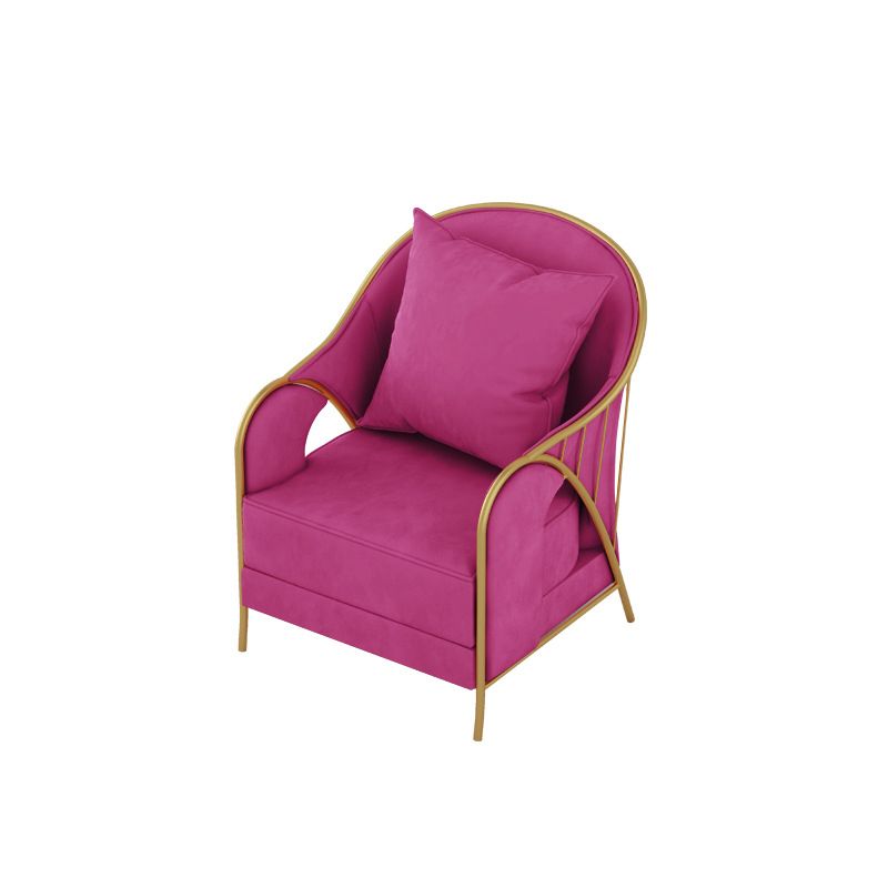 Velvet Sloped Arms Sofa with Tight Back for Living Room 34.65" H