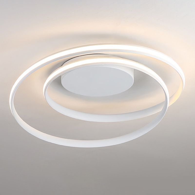 Simplicity Circle Ceiling Flush Mount Light Metal LED Bedroom Close to Ceiling Lamp
