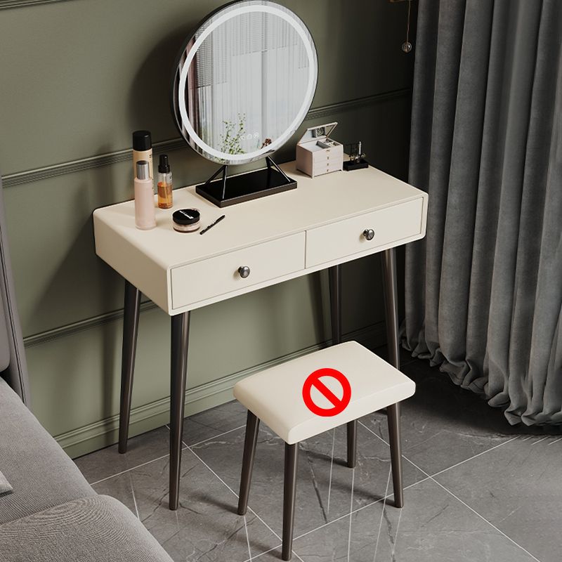 White Wooden Top Make-up Vanity with Drawer for Bedroom 29.53"