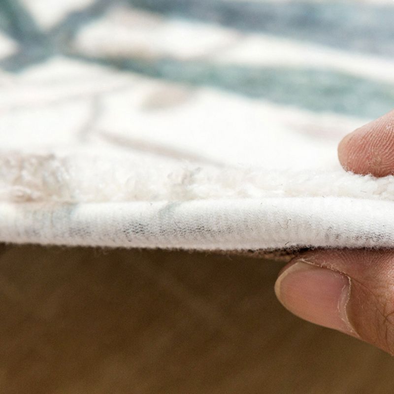 Round Creative Living Room Carpet 3D Earth Print Rug Polyester Washable Carpet with Non-Slip Backing