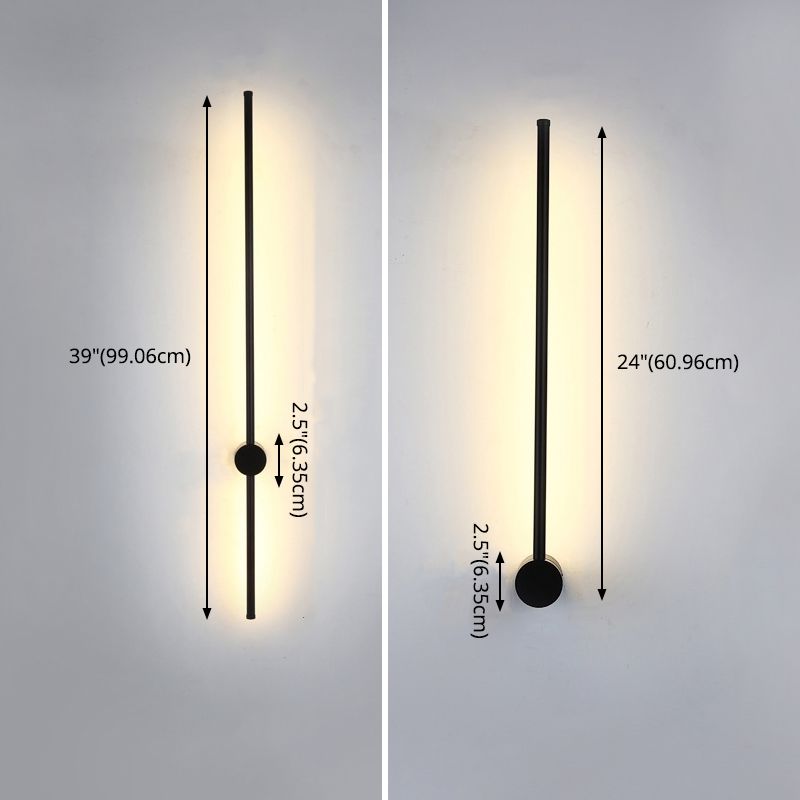Nordic Minimalism LED Line Wall Lamp Rotatable Design Long Strip Sconce Light for Living Room Corridor